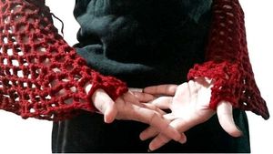 Red Crochet Bolero Shrug