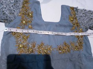 Elegant Grey Embroidered Kurta Set
