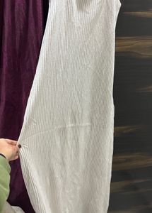 Neutral Ribbed Knit Maxi Dress