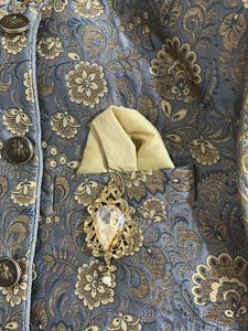 Men's Blue &amp; Gold Brocade Jacket