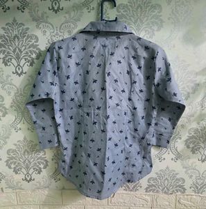 Light Blue Floral Print Shirt