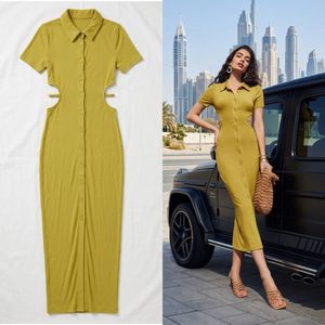Stylish Cutout Button-Down Dress
