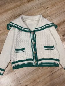 Sailor Collar Knit Cardigan