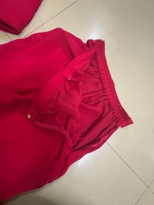 Vibrant Pink Kurta Set with Yellow Dupatta