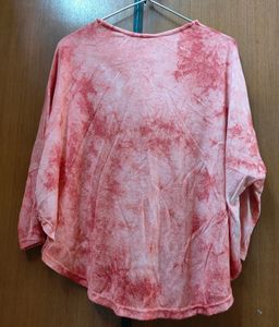 Boho tie-dye top with beaded details