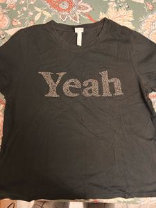 Sparkly "Yeah" Graphic T-Shirt