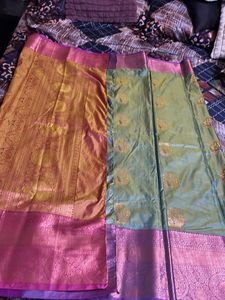 Vibrant Silk Saree with Traditional Motifs