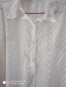 Pretty Women White Georgette Shirt