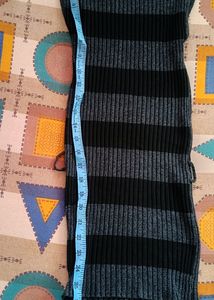 Black Nd Grey Strips Dress