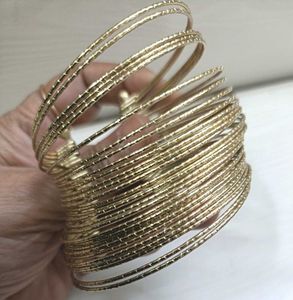 Gold Multi-Strand Cuff Bracelet