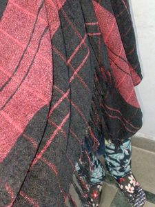 Red &amp; Black  Shawl