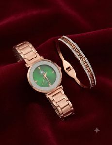 Elegant Two-Tone Watch with Matching Bracelet