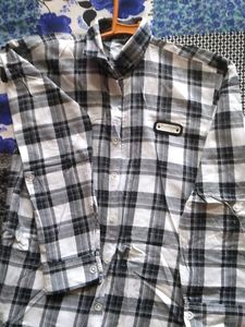 This Is  Cotton Black And White Chekerd Shirt From