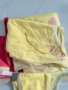 Yellow &amp; Pink Lehenga Choli Set