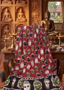 Unique Buddha Print Saree