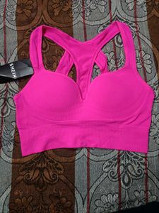 SHEIN Pink Sports Bra