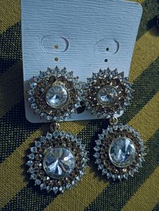 Golden And Silver Earrings