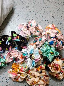COMBO OF 15+3 Cute Cartoon Scrunchies