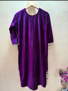 Purple Velvet ready made  dress