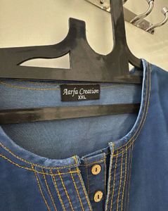 Classic Blue Denim Kurta