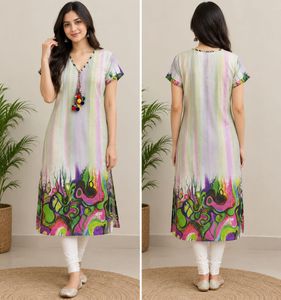 Vibrant Abstract Print Kurta