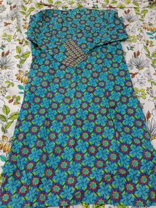 Blue Geometric Print Kurta