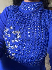 Royal Blue Beaded Dress