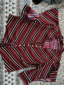 Striped Button-Up Top