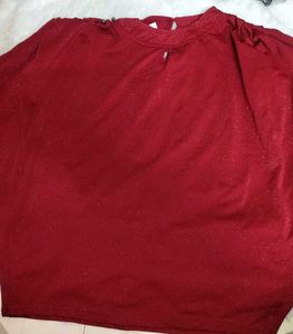 Sparkly Red  Maroon beautiful Top (s -size)