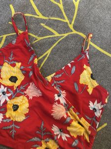 Red Floral Cami Top