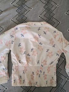 Floral Print Bell Sleeve Top