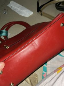 red handbag