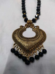 Beautiful black beaded necklace