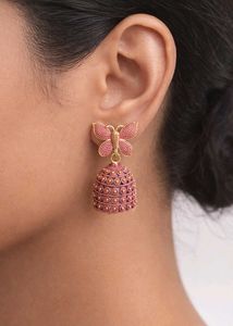 Designer Butterfly Jhumka Earrings