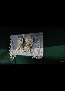 silver white chain jhumka  treditional jhumki jwel