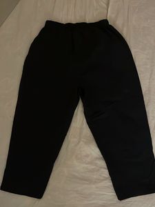 Stylish Black Cropped Pants with Zippers