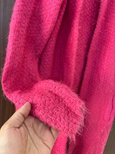 Fuzzy Pink Cardigan