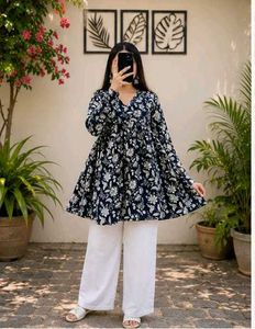 Stylish Floral Print Kurta-all size