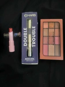 pallate,lipbalm,mascara 6oo