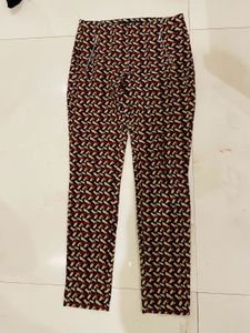 Printed Slim Fit Trousers