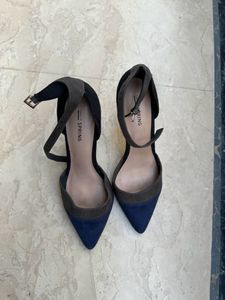 Call It Spring Blue And Black Coloured Heels