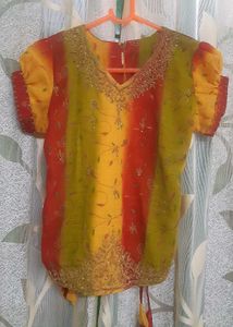 Colorful Embroidered Tunic Top