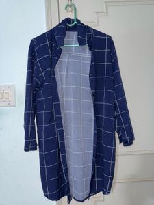 Blue Checkered Long Shirt