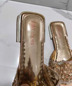 Embellished Rose Gold Slides