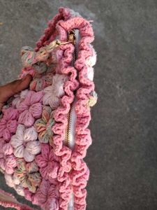Beautifully made crochet flower hand bag
