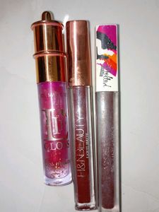 Set of 3 Liquid Lipsticks matte+glossy