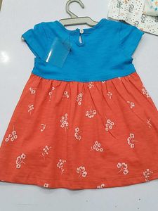 Cute "Good" Print Baby Dress
