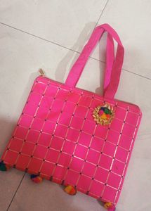 Hot Pink And Red Bag