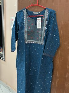 Elegant Teal Printed Kurta