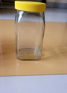 Dabur Honey Glass Jar with Yellow Lid
